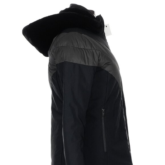 Fusalp Black Quilted Faux Fur Hooded Jacket NWT Size: FR 42 Style Anne - Picture 4 of 16